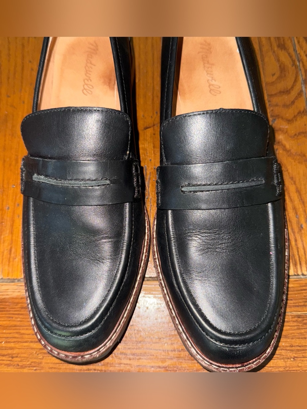 Madewell Black The Corinne Lugsole Leather Loafer Size 9 NEW! No Box. - Picture 5 of 12